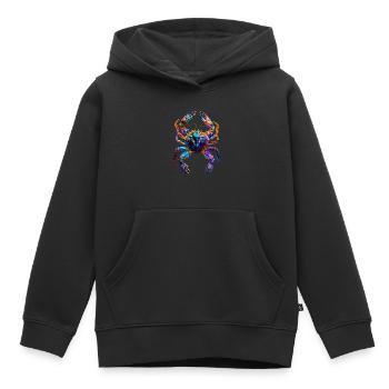 Krabbe - Kinder Premium Organic Hoodie - Schwarz - Vorne - AI Model Kid Male (0cm)