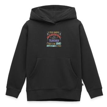 Enseignant d’intervention, Spécialiste de l’intervention - Sweat Premium à capuche enfant bio - noir - Devant - AI Model Kid Male (0cm)