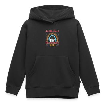 Enseignant d’intervention, Spécialiste de l’intervention - Sweat Premium à capuche enfant bio - noir - Devant - AI Model Kid Male (0cm)