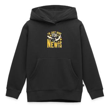 Triton - Sweat Premium à capuche enfant bio - noir - Devant - AI Model Kid Male (0cm)