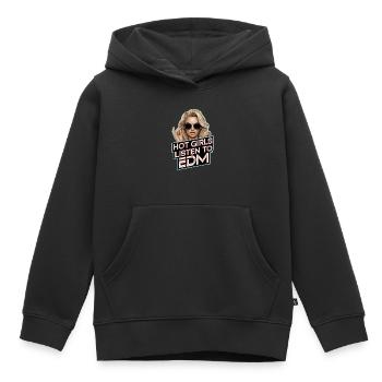 Heiße Girls hören EDM - Kinder Premium Organic Hoodie - Schwarz - Vorne - AI Model Kid Male (0cm)
