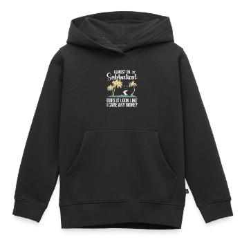 Presque en congé sabbatique, il semble que ce sera le cas - Sweat Premium à capuche enfant bio - noir - Devant - AI Model Kid Male (0cm)
