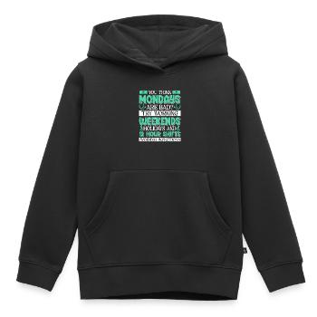 Contrôle des infections chez les soignants - Sweat Premium à capuche enfant bio - noir - Devant - AI Model Kid Male (0cm)