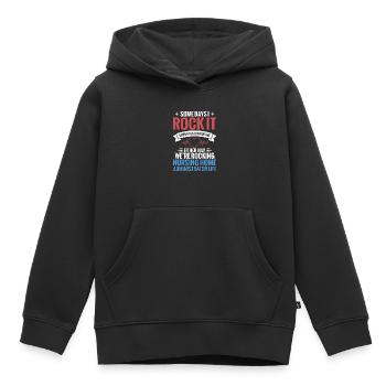 An Manchen Tagen Rocke Ich Es, An Manchen Tagen - Kinder Premium Organic Hoodie - Schwarz - Vorne - AI Model Kid Male (0cm)