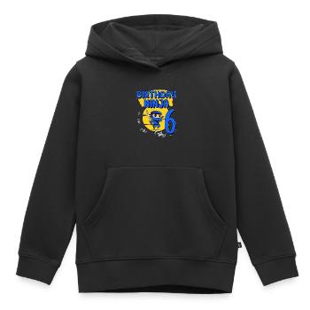 Birthday Ninja 6 Year Old Birthday Party Gift - Kinder Premium Organic Hoodie - Schwarz - Vorne - AI Model Kid Male (0cm)