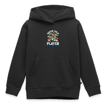 Joueur de water-polo avant d’amer de café pour les sports d’équipe - Sweat Premium à capuche enfant bio - noir - Devant - AI Model Kid Male (0cm)