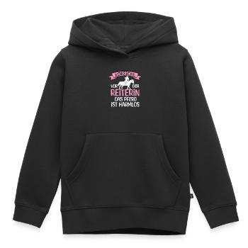Beware of the rider - Kids Premium Organic Hoodie - black - Front - AI Model Kid Male (0cm)