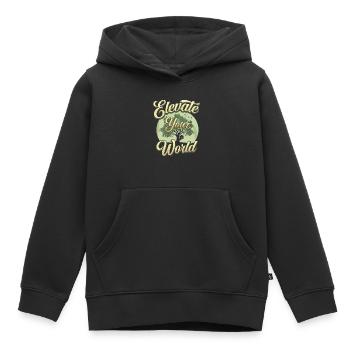 Constructeur de cabanes dans les arbres Construction de cabane dans les arbres - Sweat Premium à capuche enfant bio - noir - Devant - AI Model Kid Male (0cm)