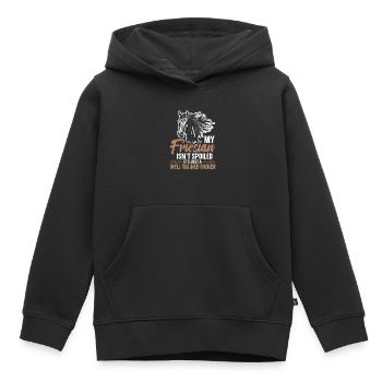 Mein Friesian Ist Nicht Verwöhnt, Es Ist Nur Ein - Kinder Premium Organic Hoodie - Schwarz - Vorne - AI Model Kid Male (0cm)
