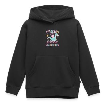 Ami De La Fille D’anniversaire Fête De La Famille Dracon - Sweat Premium à capuche enfant bio - noir - Devant - AI Model Kid Male (0cm)
