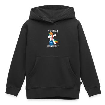 Diplôme d’études primaires 2025 Diplôme d’études primaires - Sweat Premium à capuche enfant bio - noir - Devant - AI Model Kid Male (0cm)