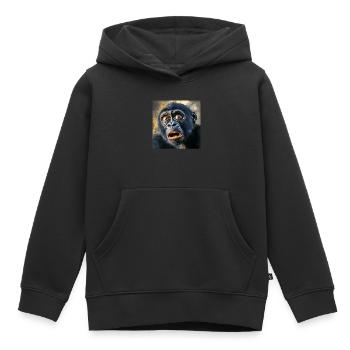 Gorilla - Kinder Premium Organic Hoodie - Schwarz - Vorne - AI Model Kid Male (0cm)