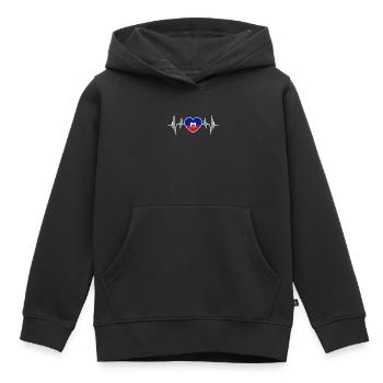 Vacances Haïti Caraïbes - Sweat Premium à capuche enfant bio - noir - Devant - AI Model Kid Male (0cm)