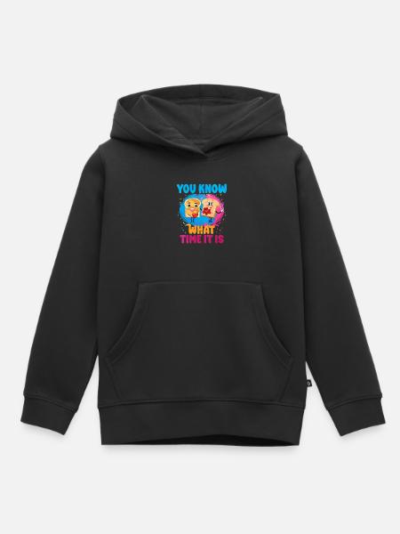 Erdnussbutter - Kinder Premium Organic Hoodie - Schwarz