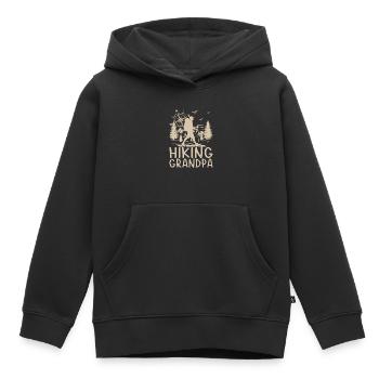 Hiking Grandpa Hiking Lover Mountain Hiking - Kinder Premium Organic Hoodie - Schwarz - Vorne - AI Model Kid Male (0cm)