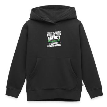 J’ai créé ma propre agence de recouvrement. Je - Sweat Premium à capuche enfant bio - noir - Devant - AI Model Kid Male (0cm)