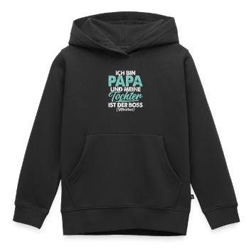 Papa Tochter Vatertag Vaterschaft Elternteil - Kinder Premium Organic Hoodie - Schwarz - Vorne - AI Model Kid Male (0cm)