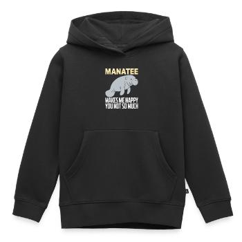 Seekuh - Kinder Premium Organic Hoodie - Schwarz - Vorne - AI Model Kid Male (0cm)
