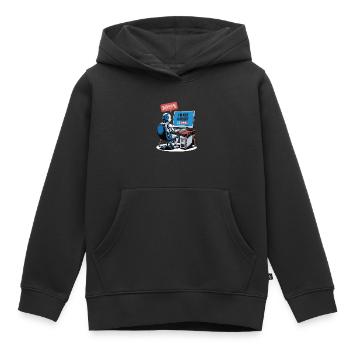 Captcha Humor: I'm Not a Robot - Kids Premium Organic Hoodie - black - Front - AI Model Kid Male (0cm)
