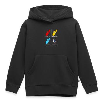 Madagascar Stimmungslevel Glücklich bis Ohne Sprit - Kinder Premium Organic Hoodie - Schwarz - Vorne - AI Model Kid Male (0cm)