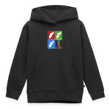 Madagascar Stimmungslevel Glücklich bis Ohne Sprit - Kinder Premium Organic Hoodie - Schwarz - Vorne - AI Model Kid Male (0cm)