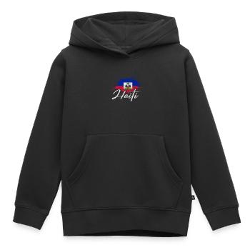 Haïti - Sweat Premium à capuche enfant bio - noir - Devant - AI Model Kid Male (0cm)
