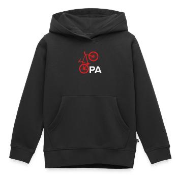 Großvater Radfahren OPA Radeln Lustiges - Kinder Premium Organic Hoodie - Schwarz - Vorne - AI Model Kid Male (0cm)