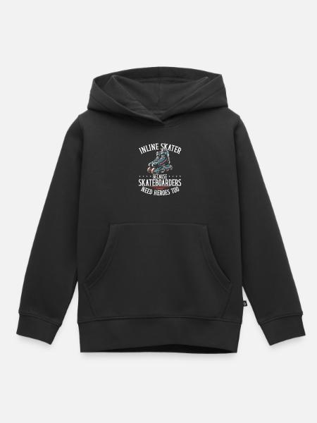 Inline Skating Rollerblading Inline Skates - Kinder Premium Organic Hoodie - Schwarz