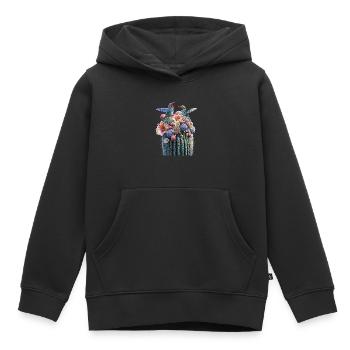 Kaktus - Kinder Premium Organic Hoodie - Schwarz - Vorne - AI Model Kid Male (0cm)