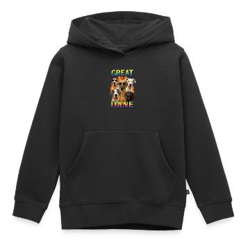 Deutsche Dogge - Kinder Premium Organic Hoodie - Schwarz - Vorne - AI Model Kid Male (0cm)