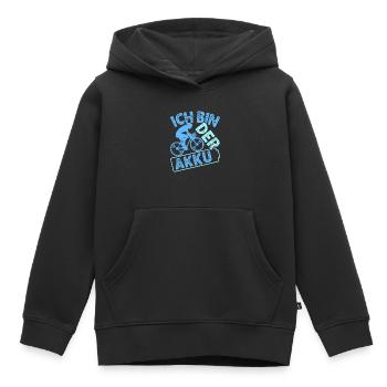 Radfahrer ICH BIN DER AKKU Radeln Lustiges - Kinder Premium Organic Hoodie - Schwarz - Vorne - AI Model Kid Male (0cm)