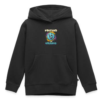 Uranus - Kinder Premium Organic Hoodie - Schwarz - Vorne - AI Model Kid Male (0cm)