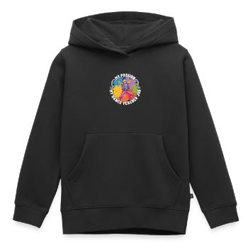 Professeur de danse Ma passion Ma chorégraphe de danse - Sweat Premium à capuche enfant bio - noir - Devant - AI Model Kid Male (0cm)