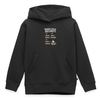Border Collie - Sweat Premium à capuche enfant bio - noir - Devant - AI Model Kid Male (0cm)