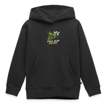 Tondeuse à gazon Tondeuse à gazon Racing Tondeuse à gazon de course - Sweat Premium à capuche enfant bio - noir - Devant - AI Model Kid Male (0cm)
