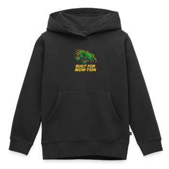 Tondeuse à gazon Tondeuse à gazon Racing Tondeuse à gazon de course - Sweat Premium à capuche enfant bio - noir - Devant - AI Model Kid Male (0cm)