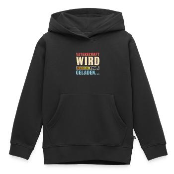 VATERSCHAFT WIRD GELADEN Lustiges - Kinder Premium Organic Hoodie - Schwarz - Vorne - AI Model Kid Male (0cm)