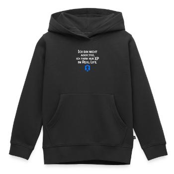Farm XP Im Real Life - Kinder Premium Organic Hoodie - Schwarz - Vorne - AI Model Kid Male (0cm)