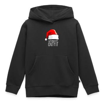 Weihnachts Outfit mit Nikolaus-Mütze - Kinder Premium Organic Hoodie - Schwarz - Vorne - AI Model Kid Male (0cm)