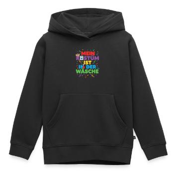 Mon cadeau de clown en lingerie costumé - Sweat Premium à capuche enfant bio - noir - Devant - AI Model Kid Male (0cm)