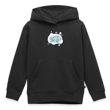 Greyhounds - Sweat Premium à capuche enfant bio - noir - Devant - AI Model Kid Male (0cm)