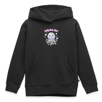 Pastel Kawaii Quallenmädchen-Ästhetik - Kinder Premium Organic Hoodie - Schwarz - Vorne - AI Model Kid Male (0cm)