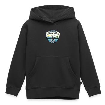 Deux roues, une âme - Sweat Premium à capuche enfant bio - noir - Devant - AI Model Kid Male (0cm)
