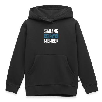 Équipage de navigation - Sweat Premium à capuche enfant bio - noir - Devant - AI Model Kid Male (0cm)