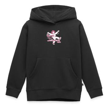 KEIN TALENT ZUM UNGLÜCKLICH SEIN Mädchen rosa - Kinder Premium Organic Hoodie - Schwarz - Vorne - AI Model Kid Male (0cm)