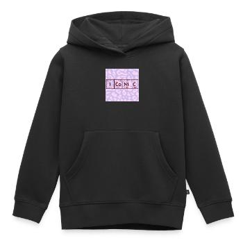 Graphisme des icônes du tableau périodique - Sweat Premium à capuche enfant bio - noir - Devant - AI Model Kid Male (0cm)