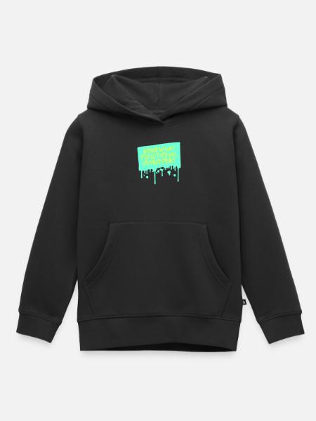 Somewhat Functional Introvert Spruch Logo Text - Kinder Premium Organic Hoodie - Schwarz