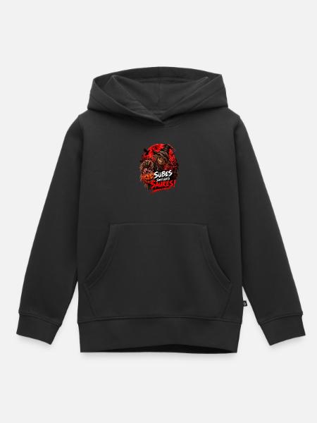 Halloween Vogelscheuche – Süßes oder Saures - Kinder Premium Organic Hoodie - Schwarz