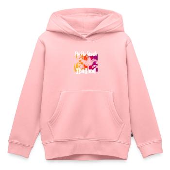 Îles Phi Phi Thaïlande - Sweat Premium à capuche enfant bio - rose - Devant - AI Model Kid Female (0cm)