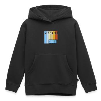 2015 - Kinder Premium Organic Hoodie - Schwarz - Vorne - AI Model Kid Male (0cm)